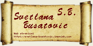 Svetlana Bušatović vizit kartica